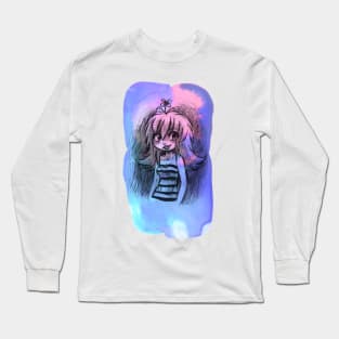 Girl With a Flower on her Head Long Sleeve T-Shirt